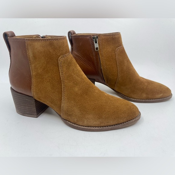 Madewell Asher Bootie Tan suede / leather size 5.5 - Picture 2 of 12